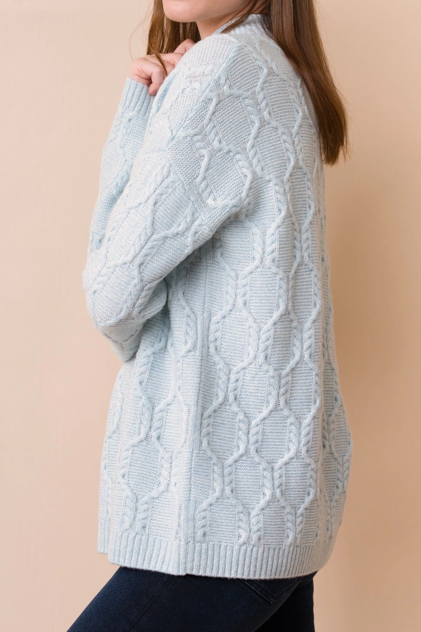 Oversized Cable Turtle Neck Sweater