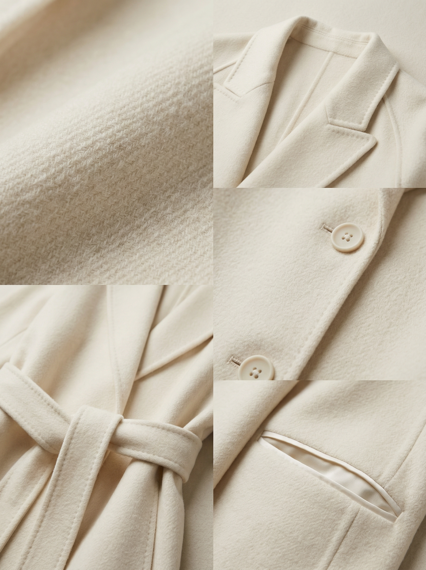 Pure Cashmere Robe Coat – Belted Minimal Design