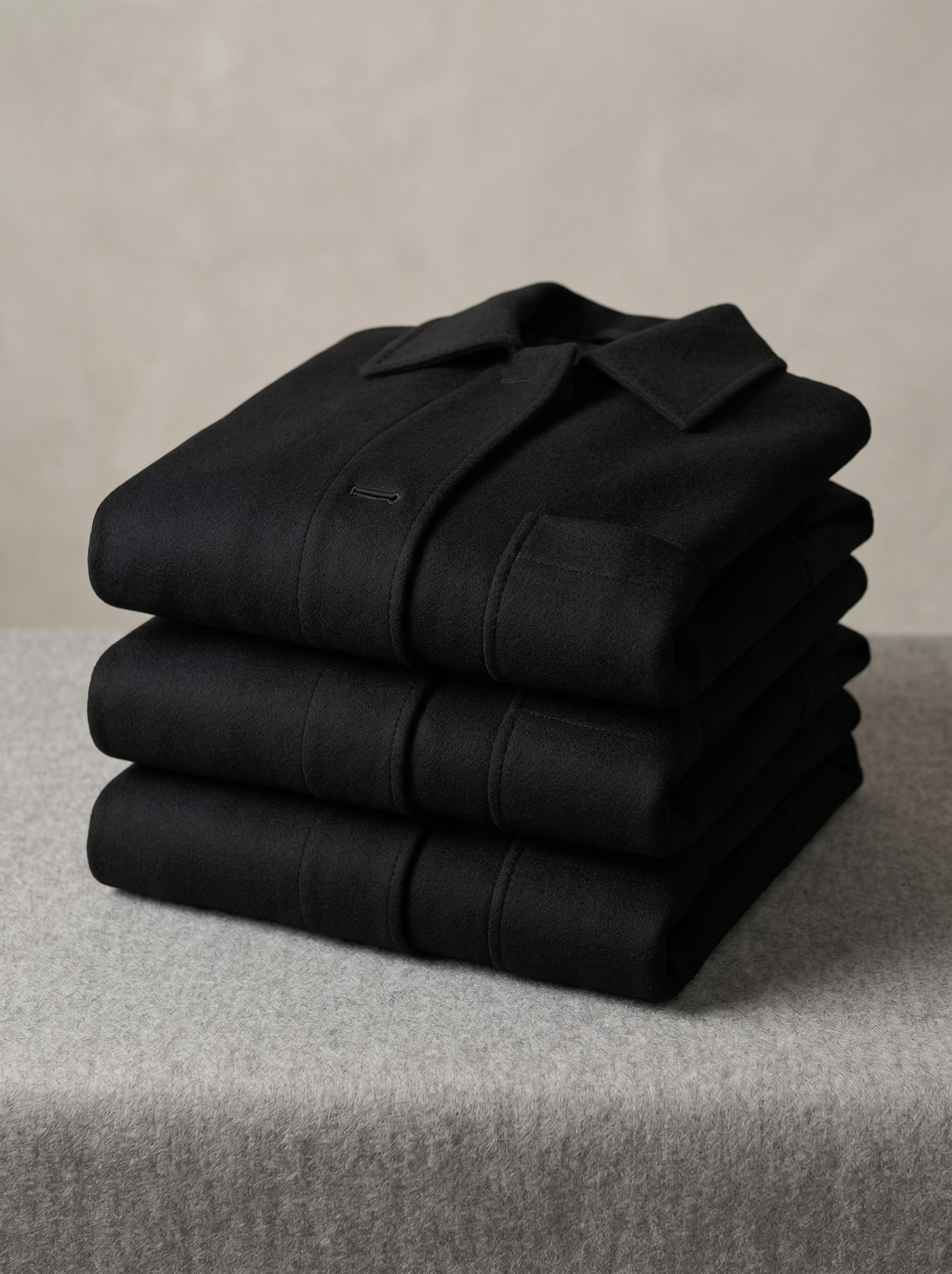 100% Cashmere Coat with Lambskin Trim