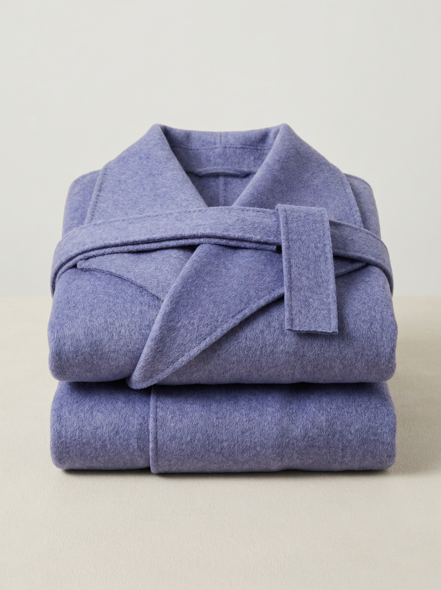 100% Cashmere Wrap Coat with Oversized Lapel