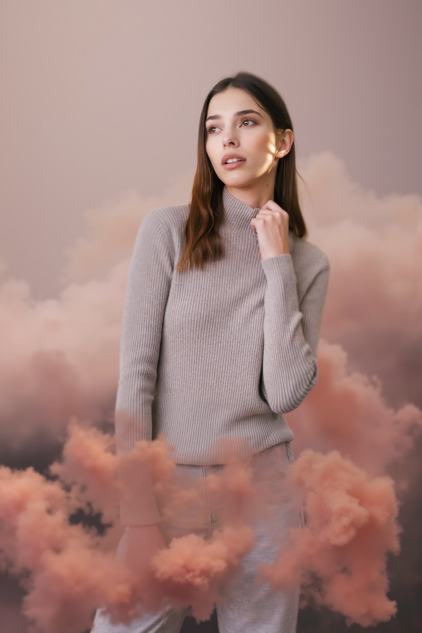 Ribbed Turtle Neck Sweater