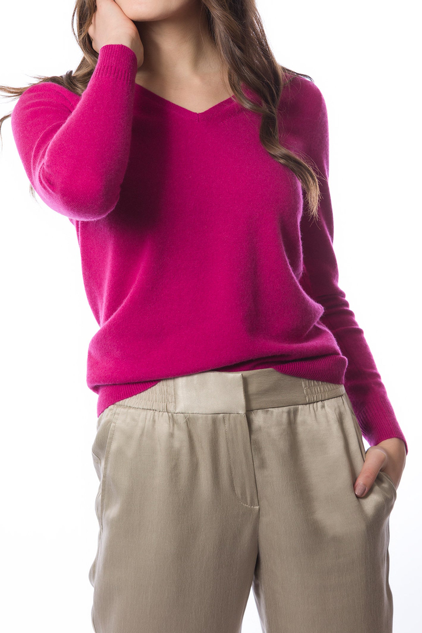 Sustainable Cashmere V-Neck Sweater