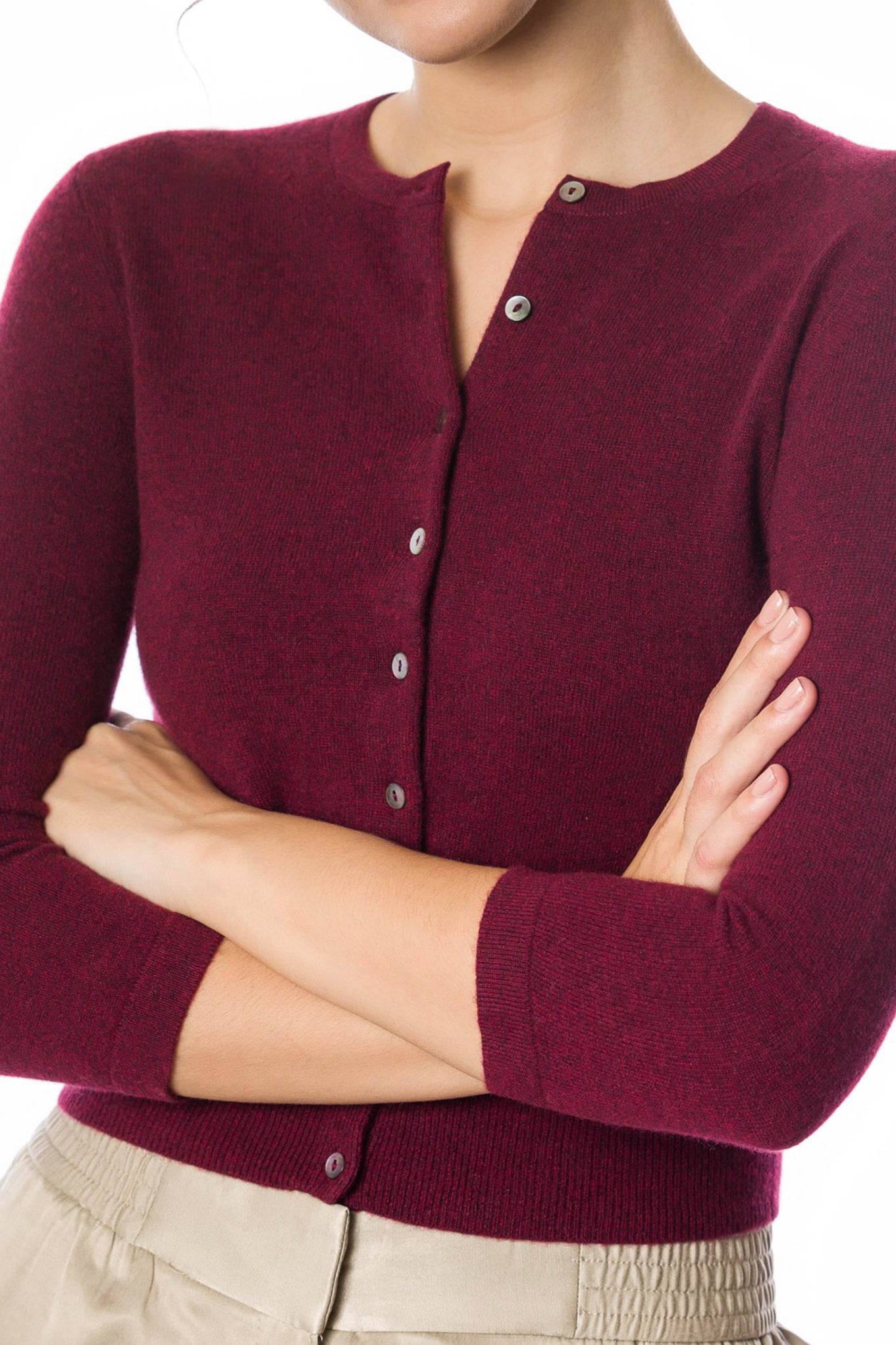 Sustainable Cashmere Cropped Cardigan