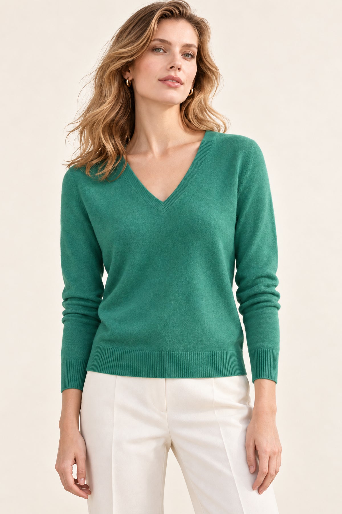 Women’s Pure Cashmere V-Neck Sweater