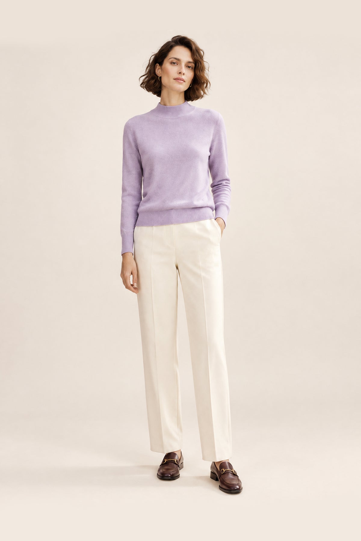 Women’s Pure Cashmere Mock Neck Sweater