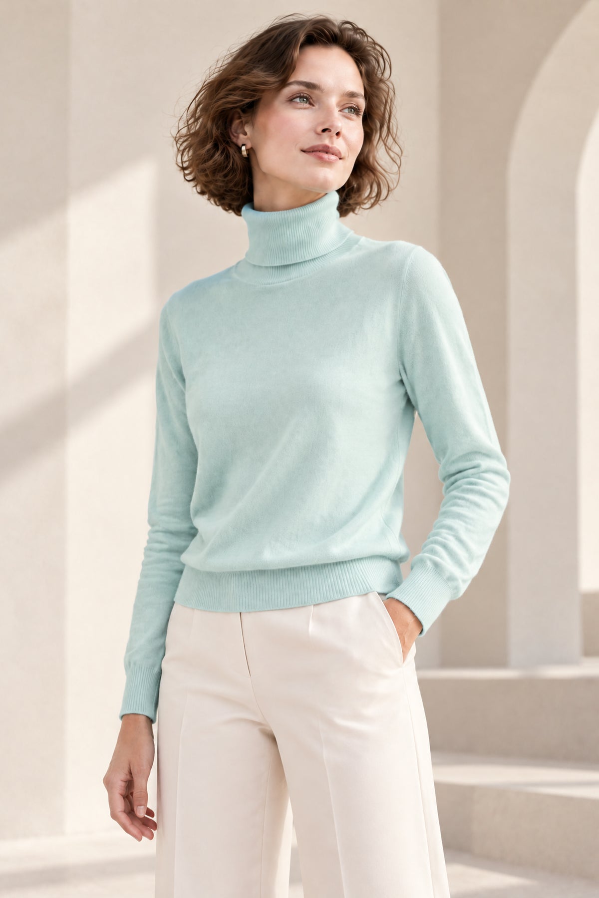 Women’s Pure Cashmere Turtleneck Sweater