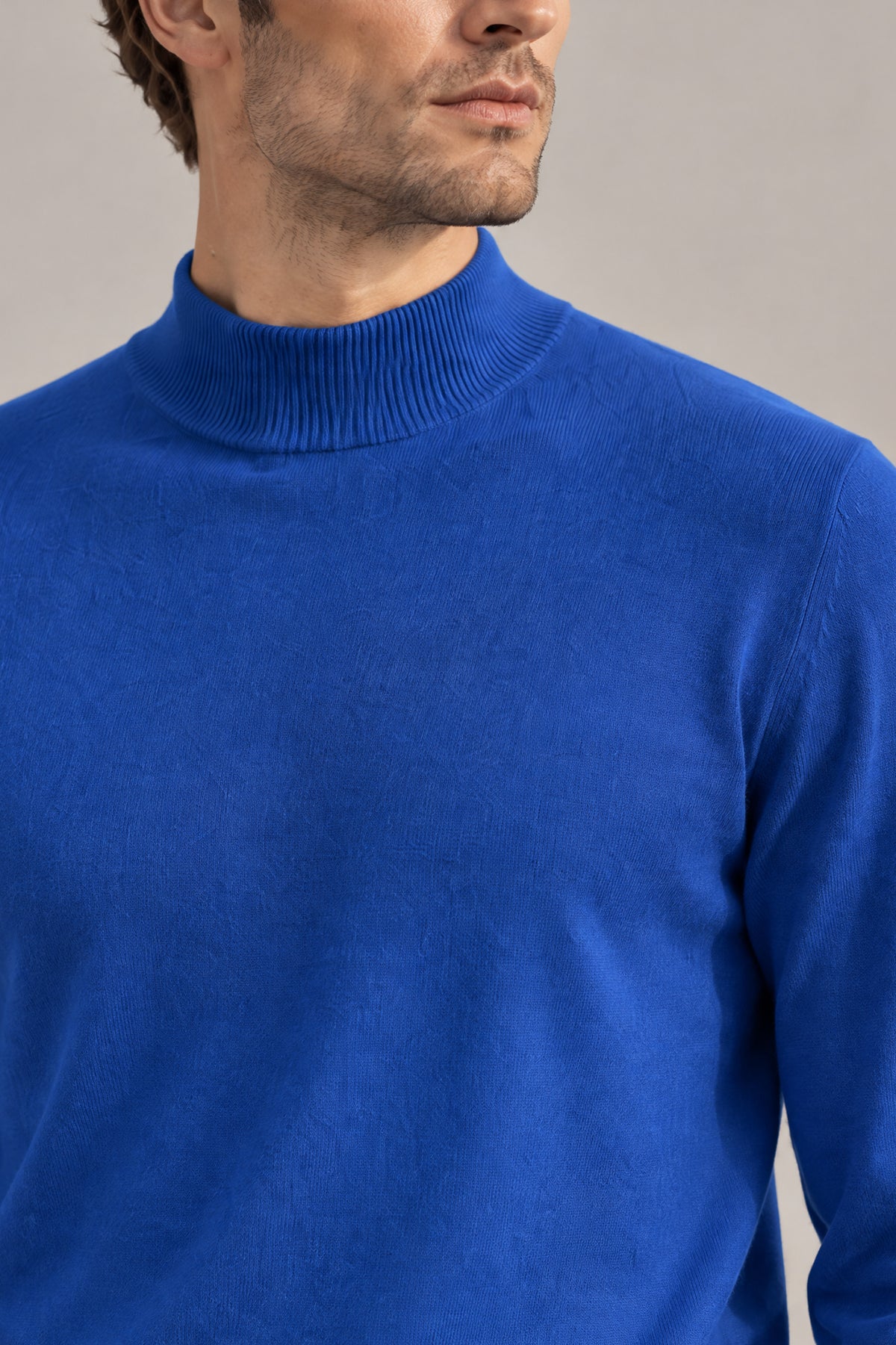 Men’s Pure Cashmere Mock Neck Sweater