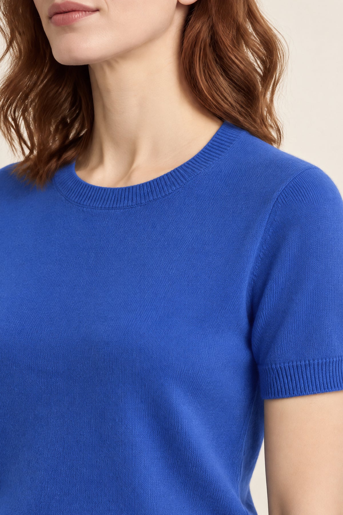 Women’s Pure Cashmere Short Sleeve Crew Neck Sweater
