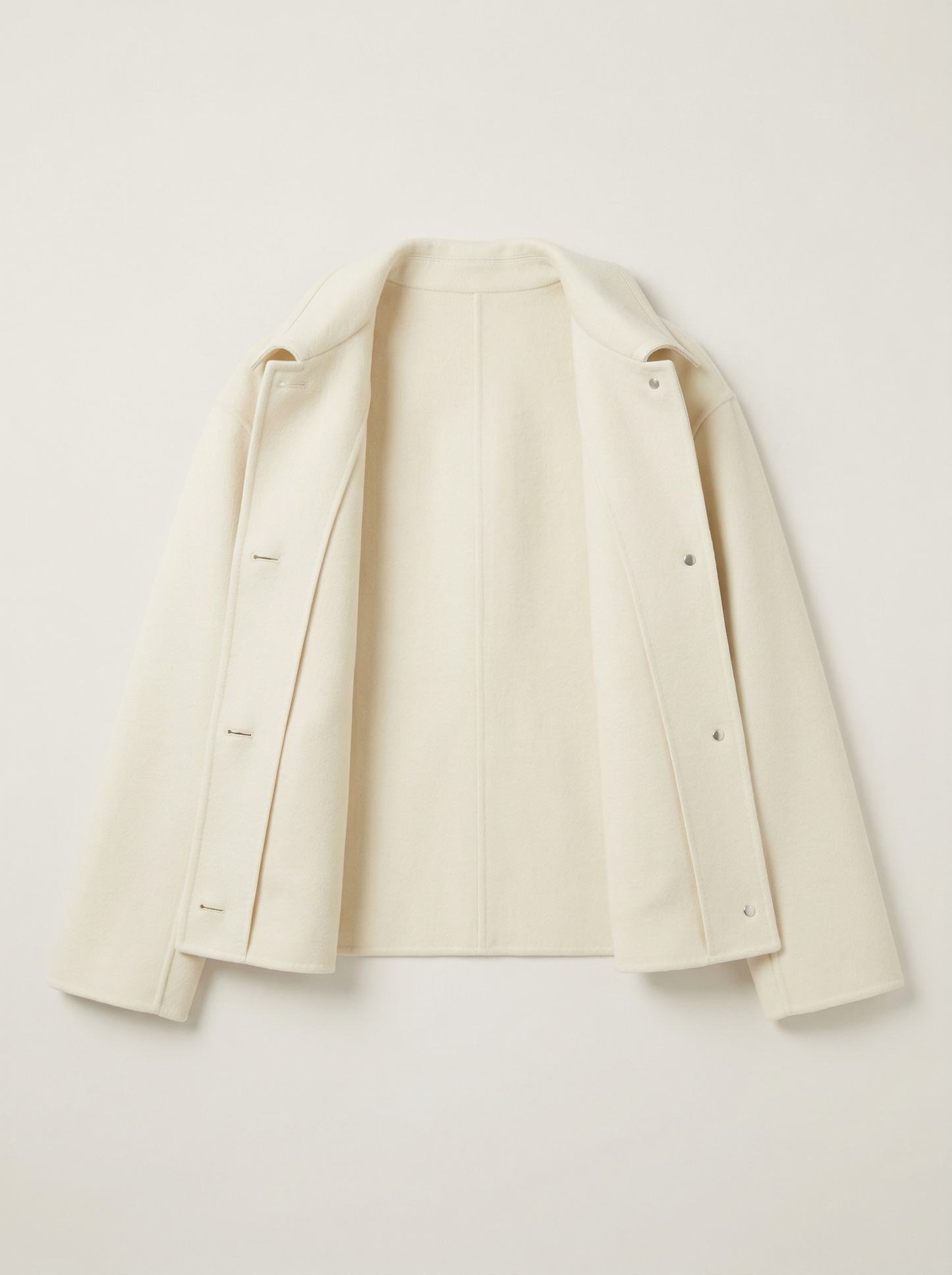 100% Pure Cashmere Short Coat with Lambskin Trim