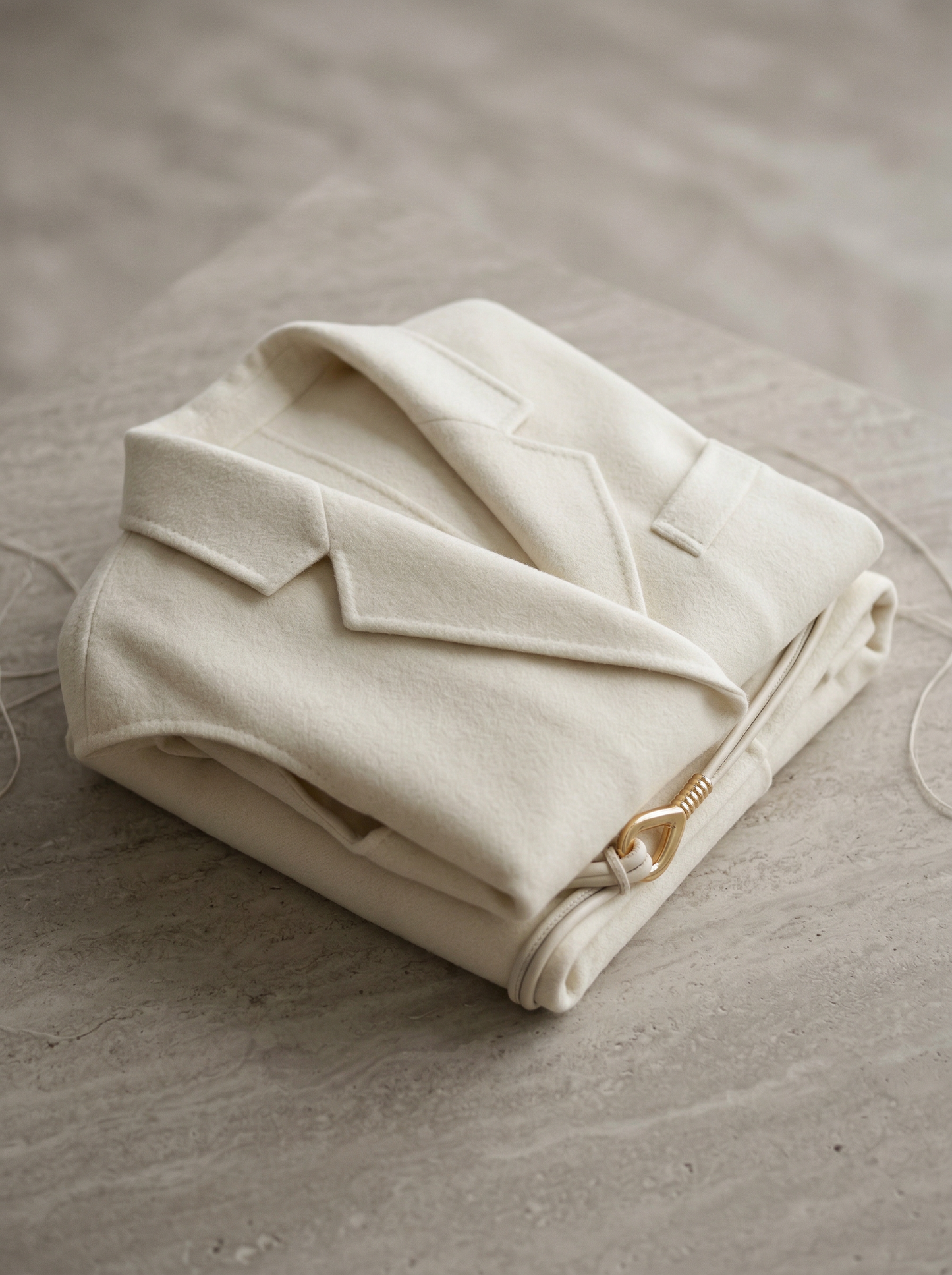 100% Pure Cashmere Vest with Double-Cord Metal Accent
