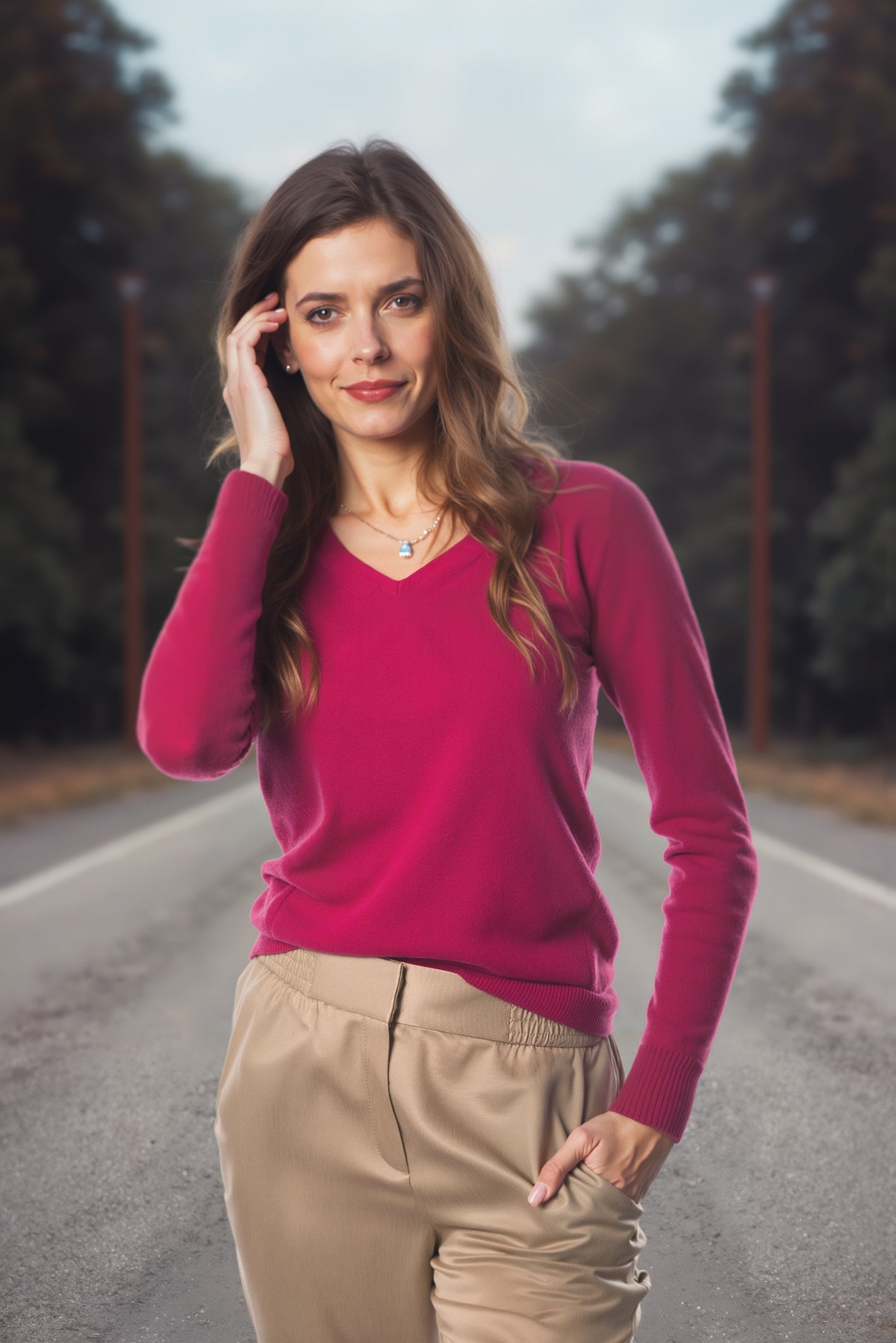 Sustainable Cashmere V-Neck Sweater