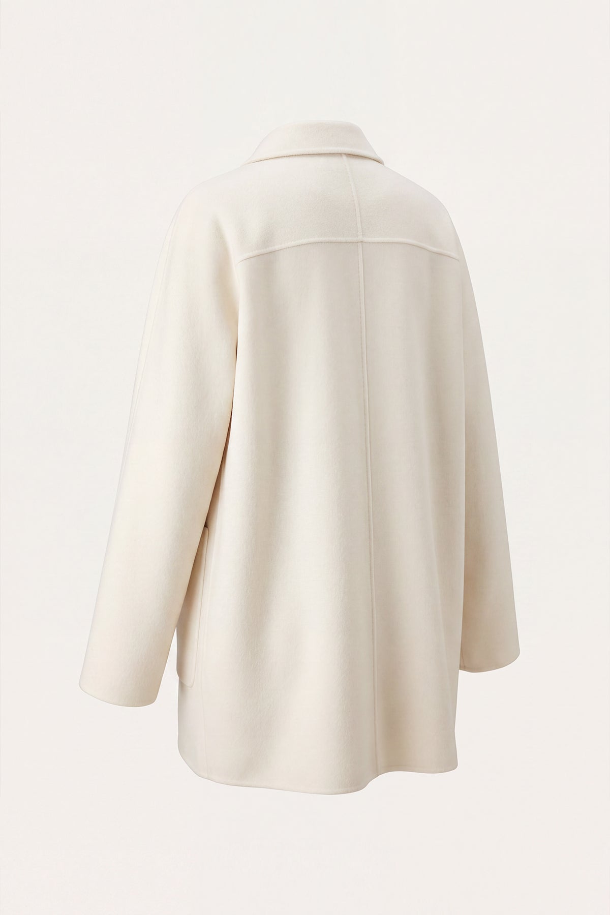 100% Cashmere Cape Coat with Lambskin Trim