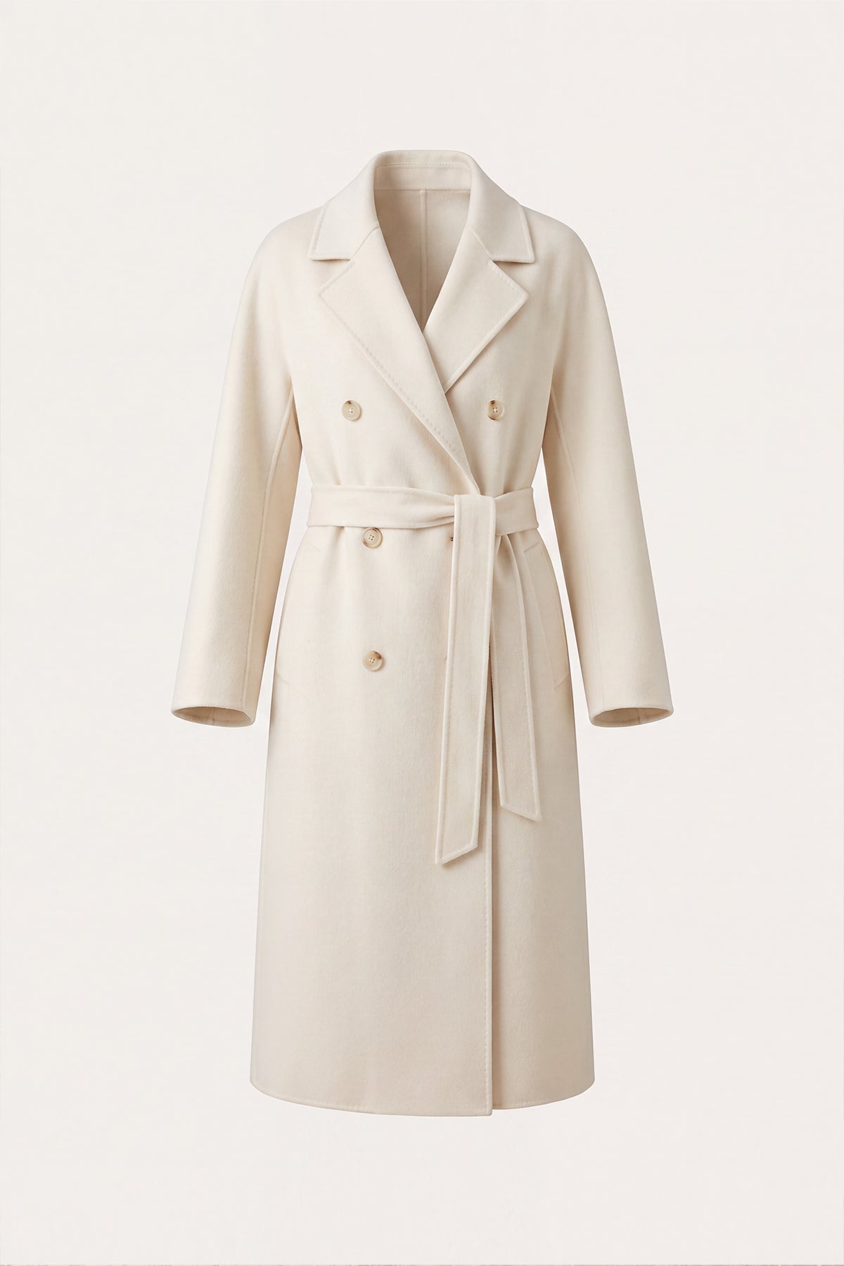100% Cashmere Double-Breasted Coat