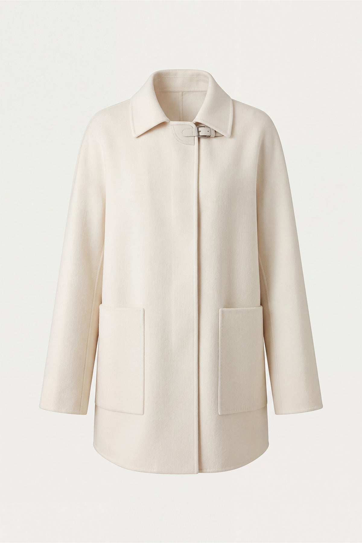 100% Cashmere Cape Coat with Lambskin Trim