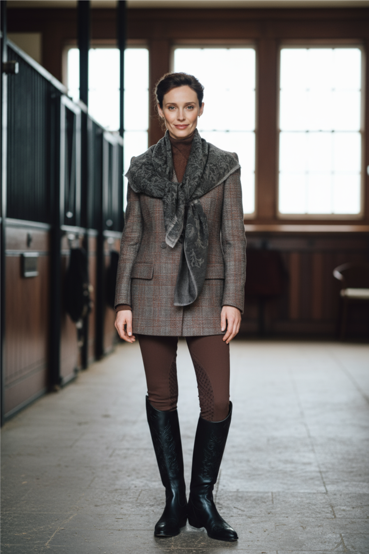 Jacquard 100%Cashmere Scraf
