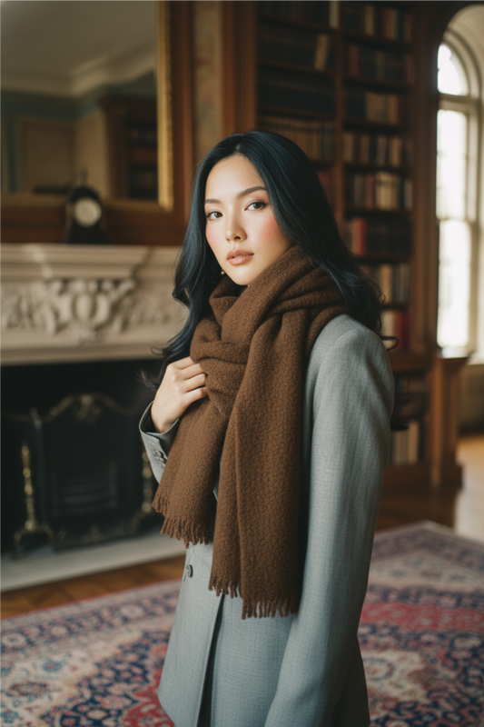 Loop yarn 100%Cashmere Scraf