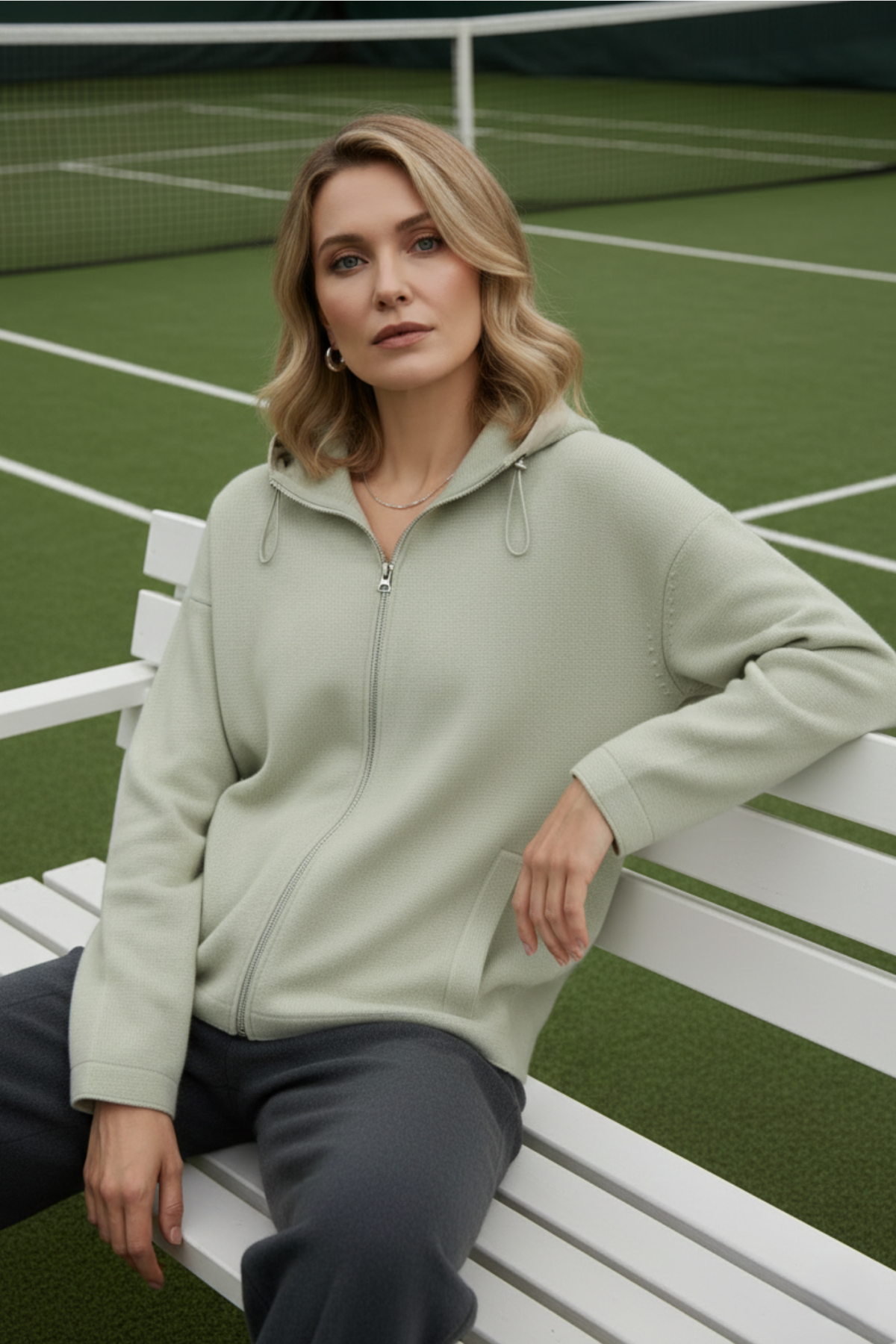 Casual 100% Cashmere Hooded Pullover