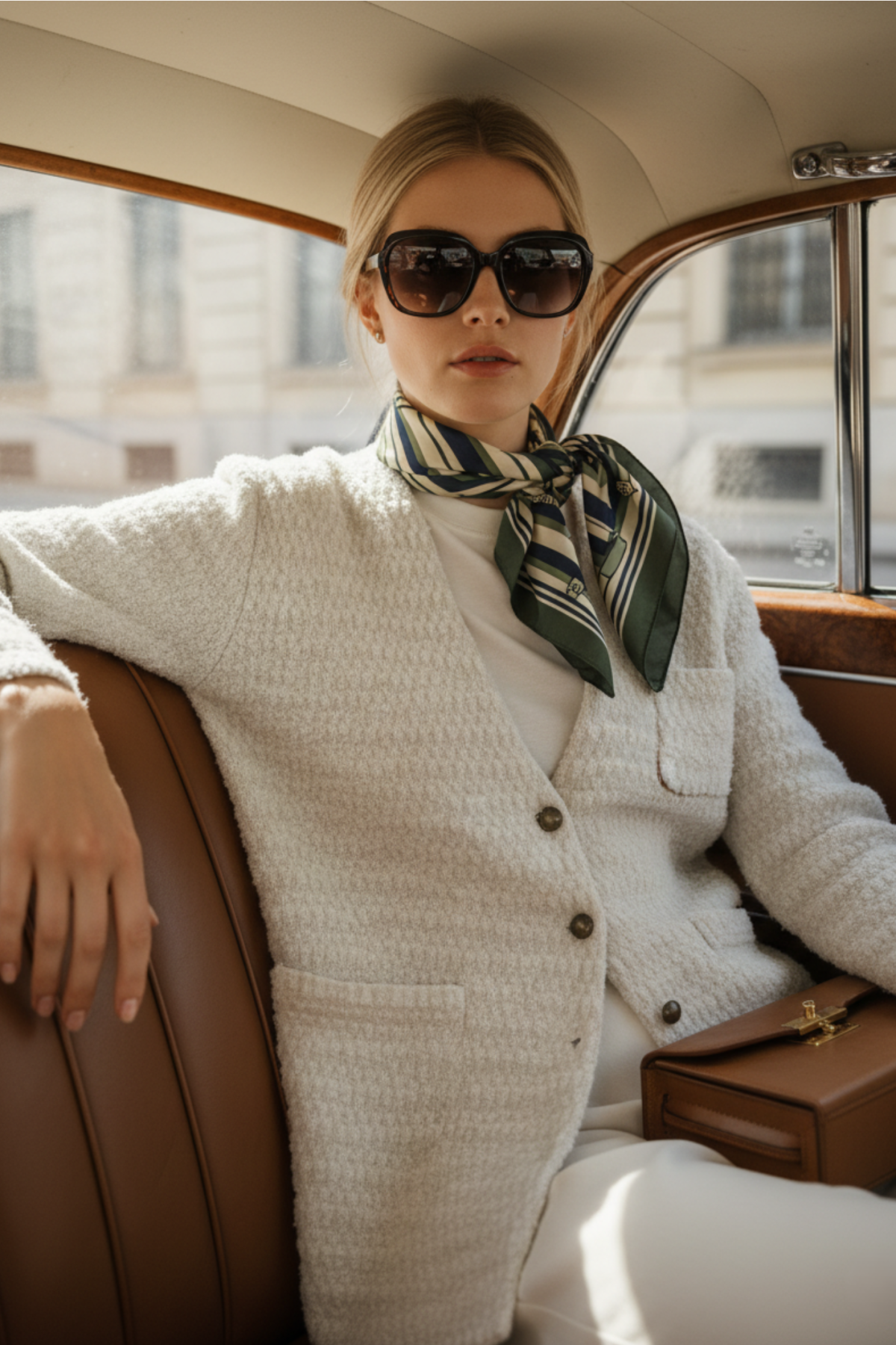 V-Neck 100% Cashmere Buttoned French-Style Cardigan