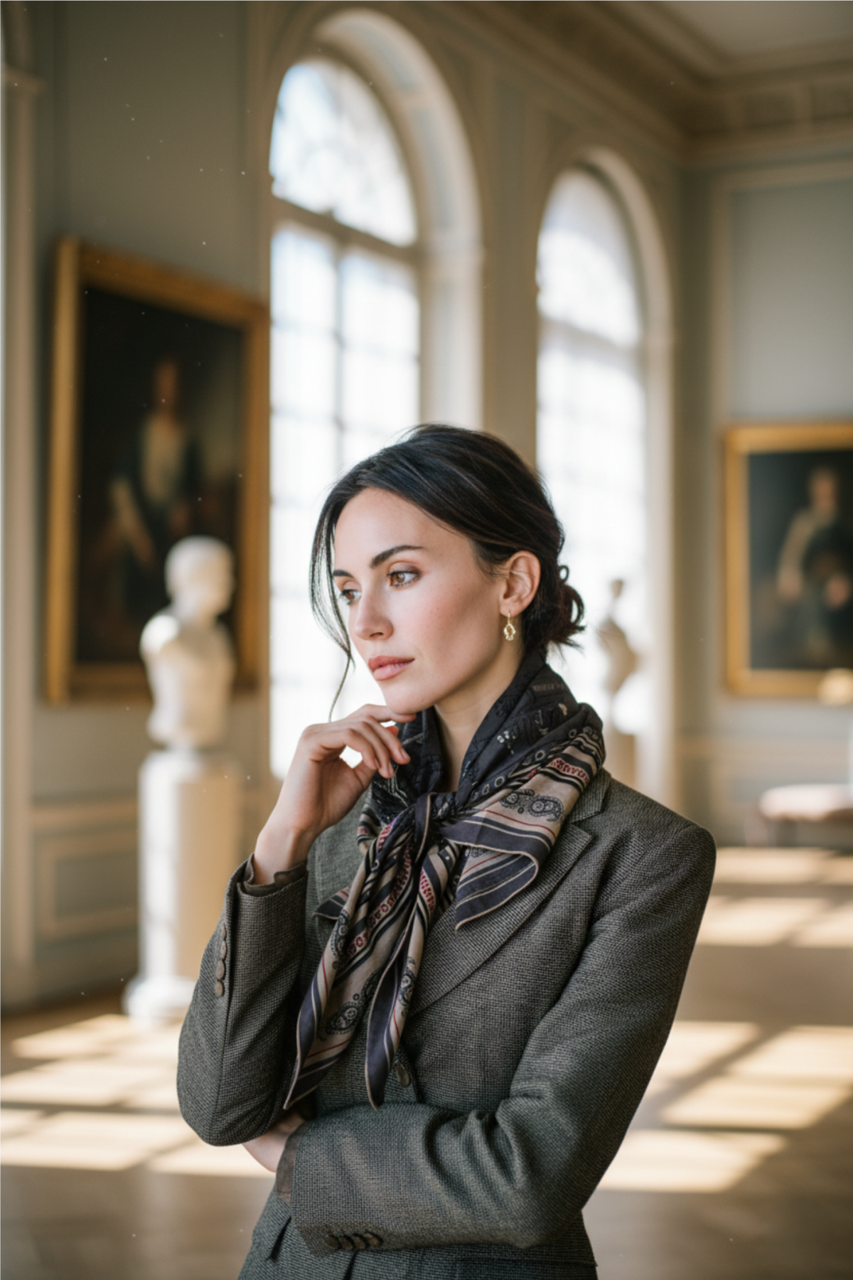 Luxury Silk, Wool & Cashmere Blend Scarf