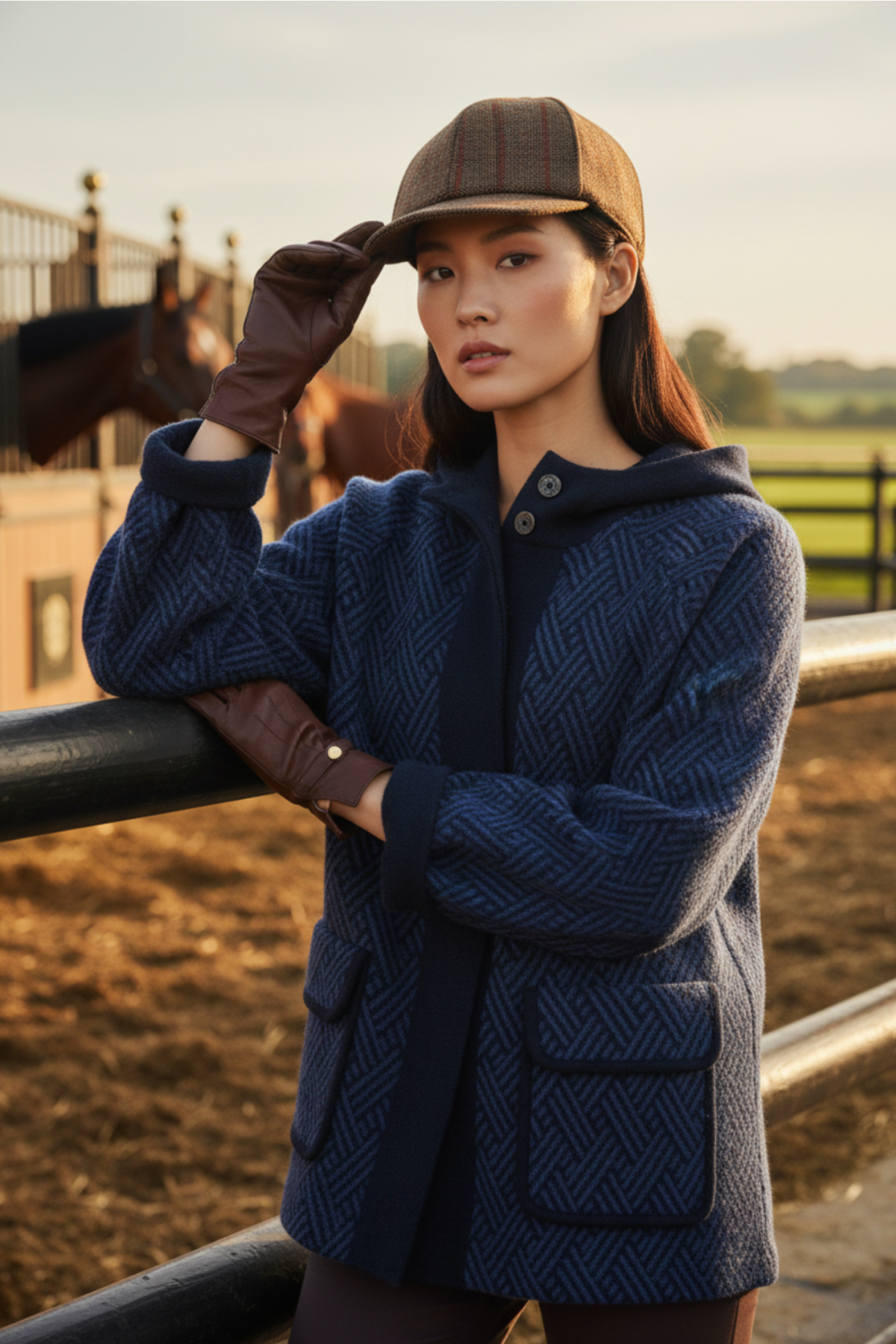 100% Cashmere Jacquard Coat