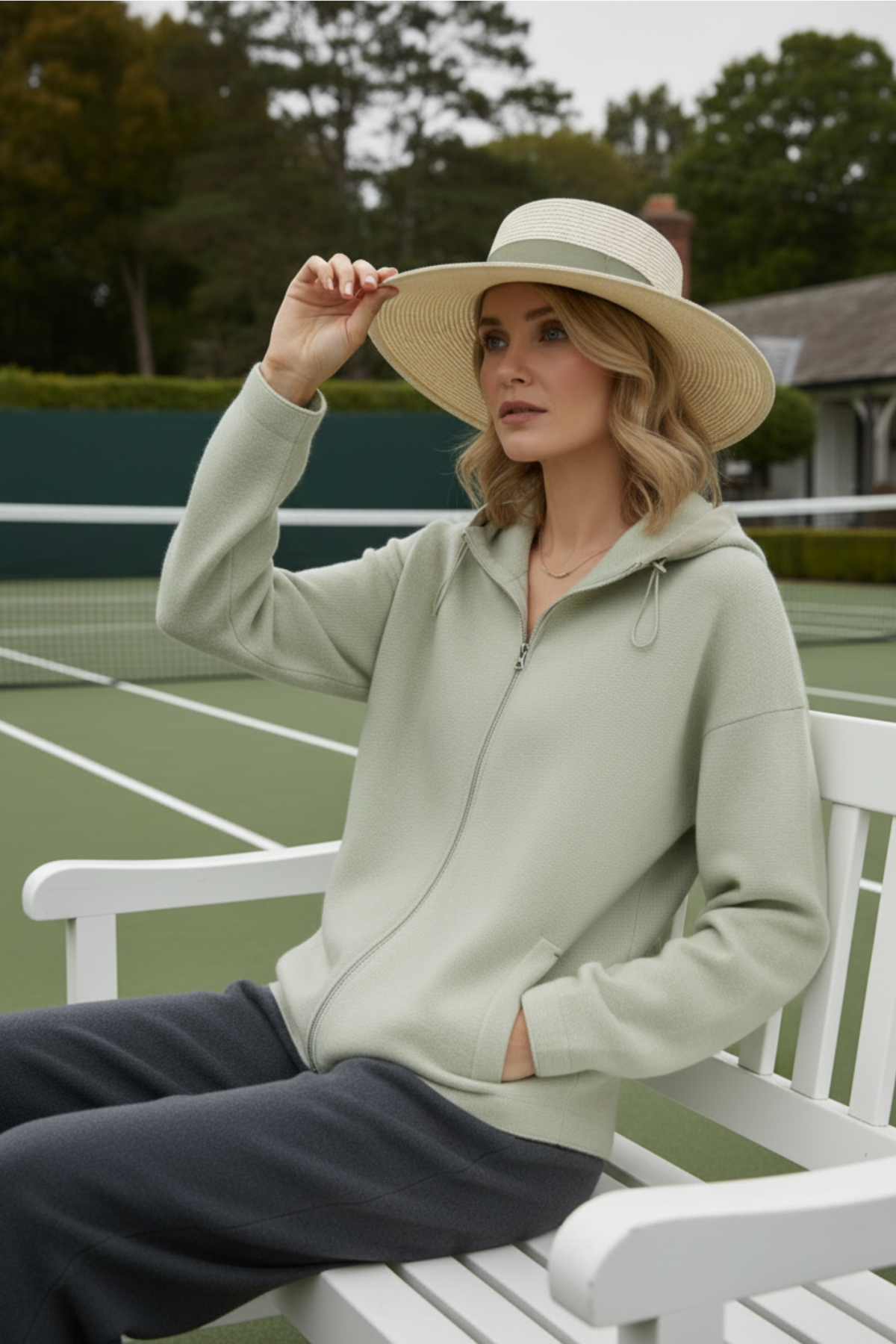Casual 100% Cashmere Hooded Pullover