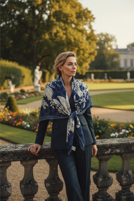 Luxury Silk, Wool & Cashmere Blend Scarf