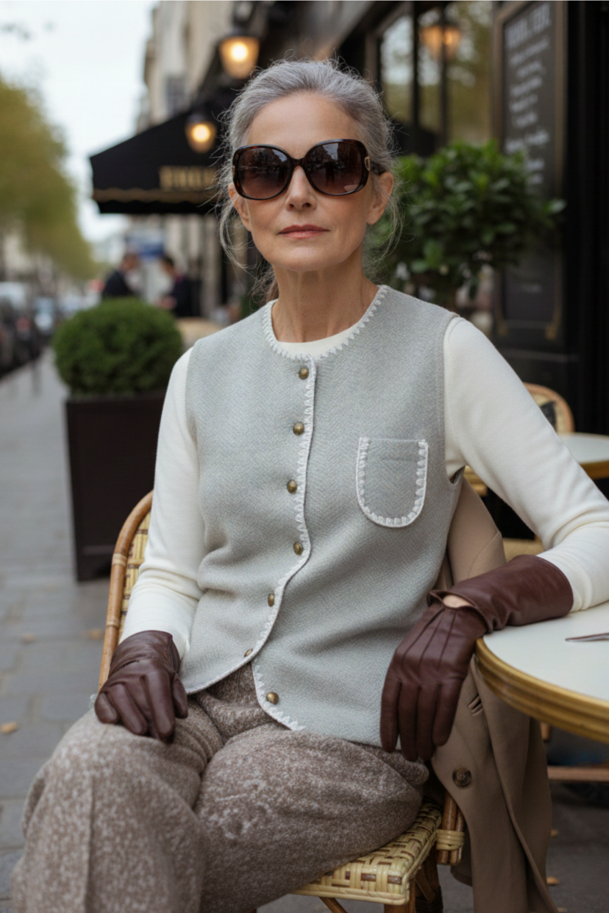 100% Cashmere Tailored Button-Front Vest