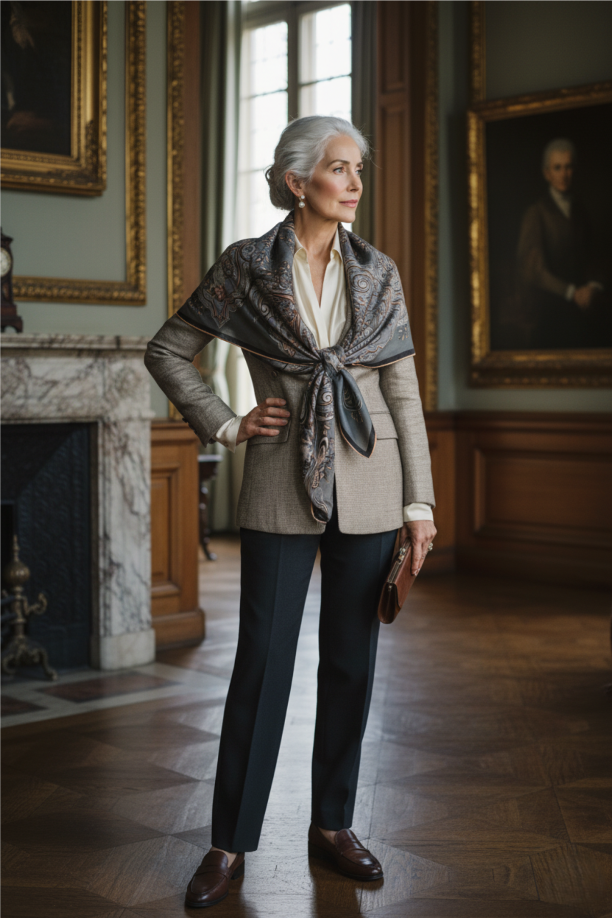 Luxury Silk, Wool & Cashmere Blend Scarf