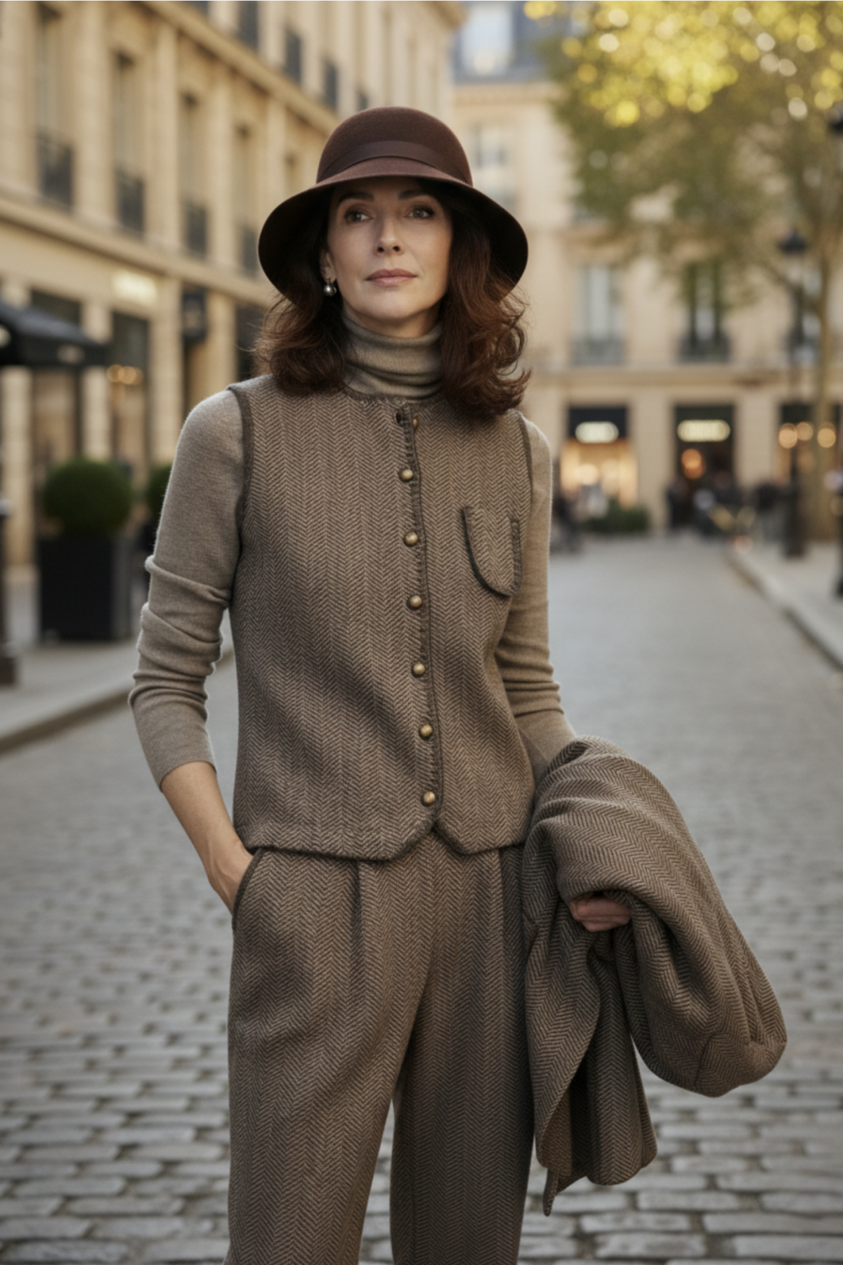 100% Cashmere Tailored Button-Front Vest