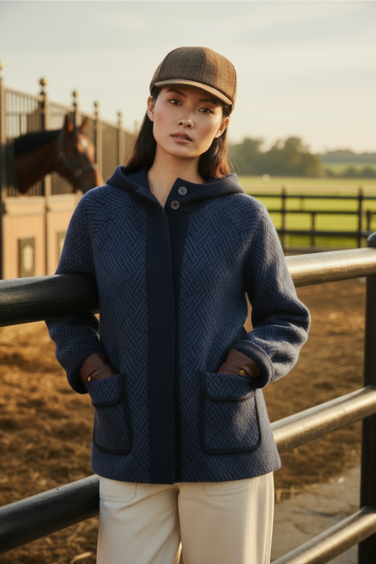 100% Cashmere Jacquard Coat
