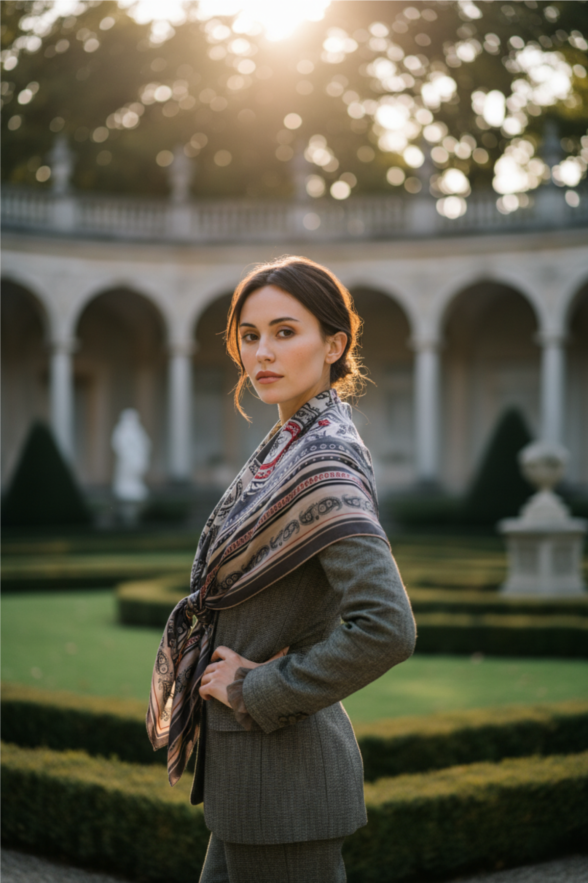 Luxury Silk, Wool & Cashmere Blend Scarf